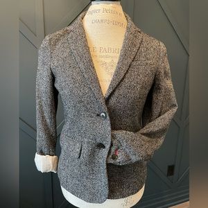 Gap Herringbone Tweed Blazer. Grey & Black. Size 4.